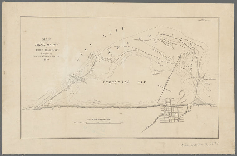 Map of Presqu'ile Bay or Erie Harbor