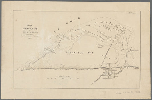 Map of Presqu'ile Bay or Erie Harbor