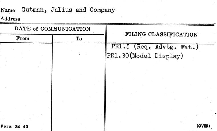 Gutman, Julius and Company