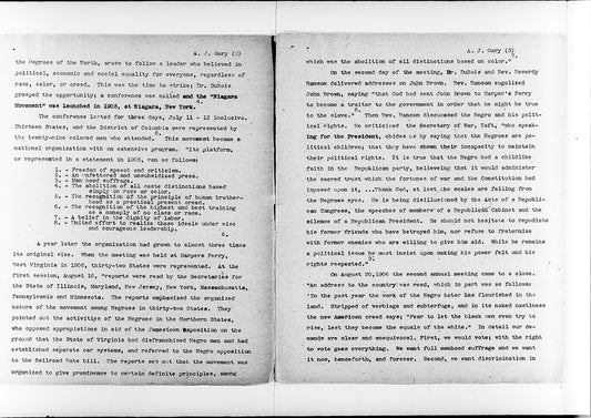 “Story of the Niagara Movement”