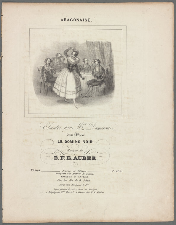 Aragonaise: chantée par Mme. Damoreau dans l'opéra Le domino noir