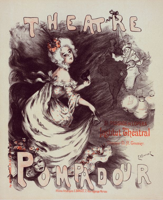 Affiche pour le "Théâtre Pompadour".
