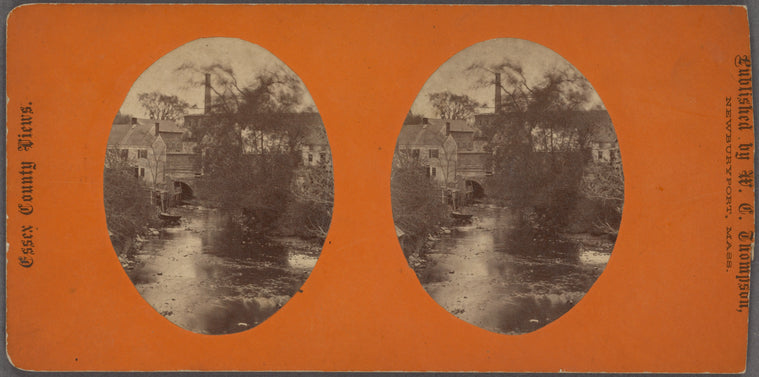View of a mill stream (in Amesbury?).