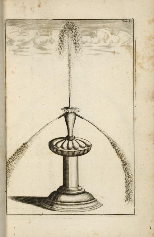 Fountain with three spouts
