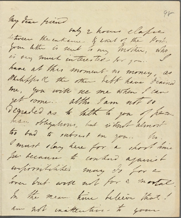 Autograph letter unsigned to Thomas Jefferson Hogg, [?27-29 July 1811]