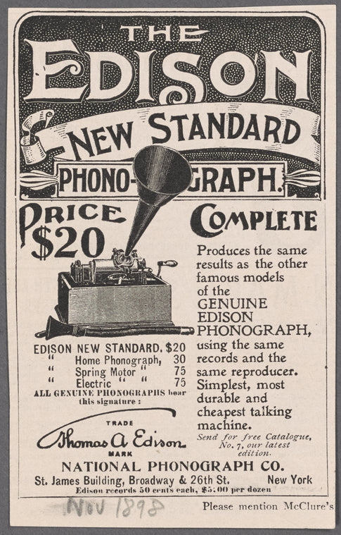 The Edison New Standard Phonograph