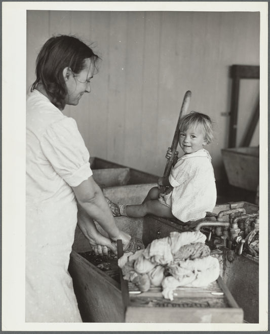 Laundry equipment is in constant use. Tulare migrant camp. Visalia, California