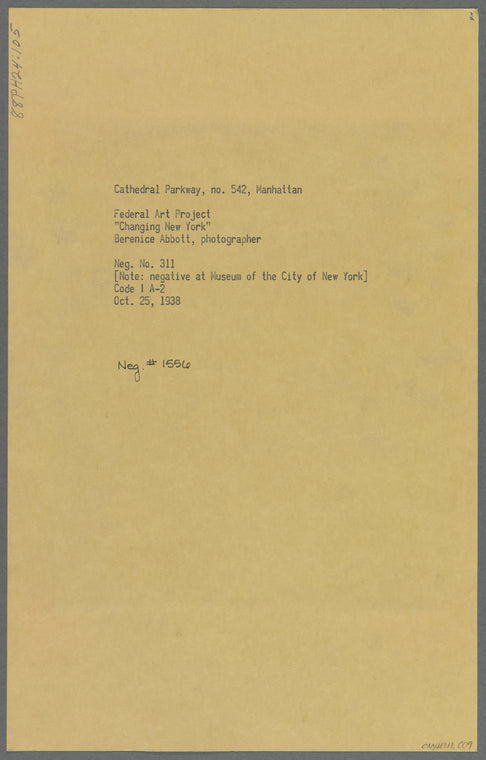 Cathedral Parkway No. 542