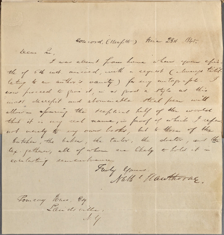 Jones, Pomroy, ALS to. Jun. 28, 1845.