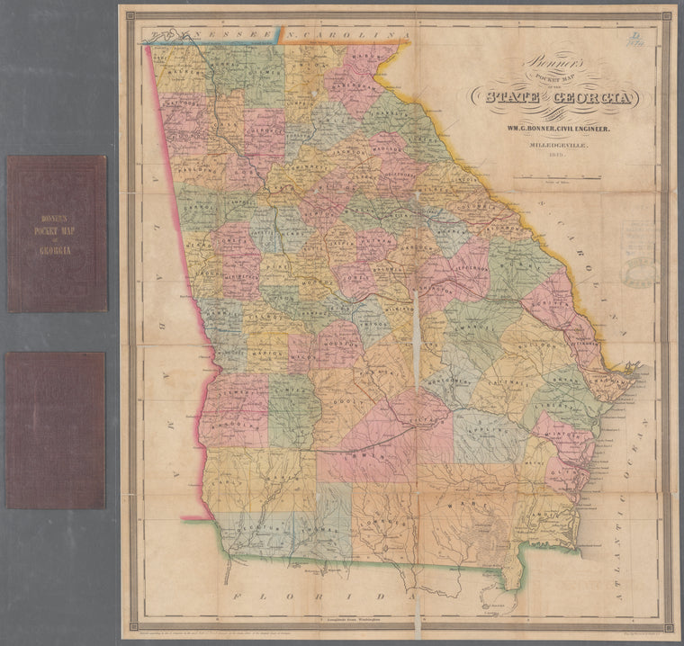 Bonner's pocket map of the state of Georgia