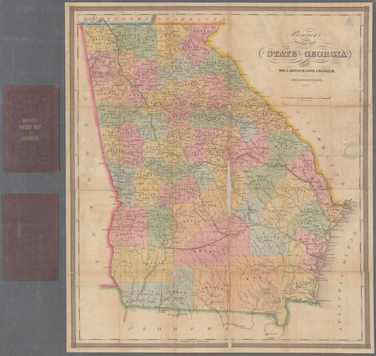 Bonner's pocket map of the state of Georgia