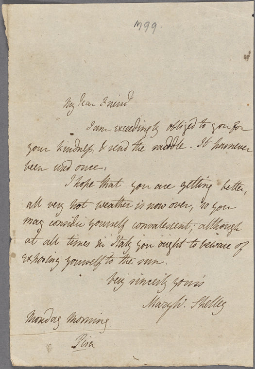 Autograph letter to [ ], ? 29 October 1820 - November 1821