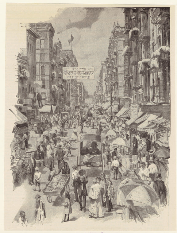 Street scene on East Side, New York
