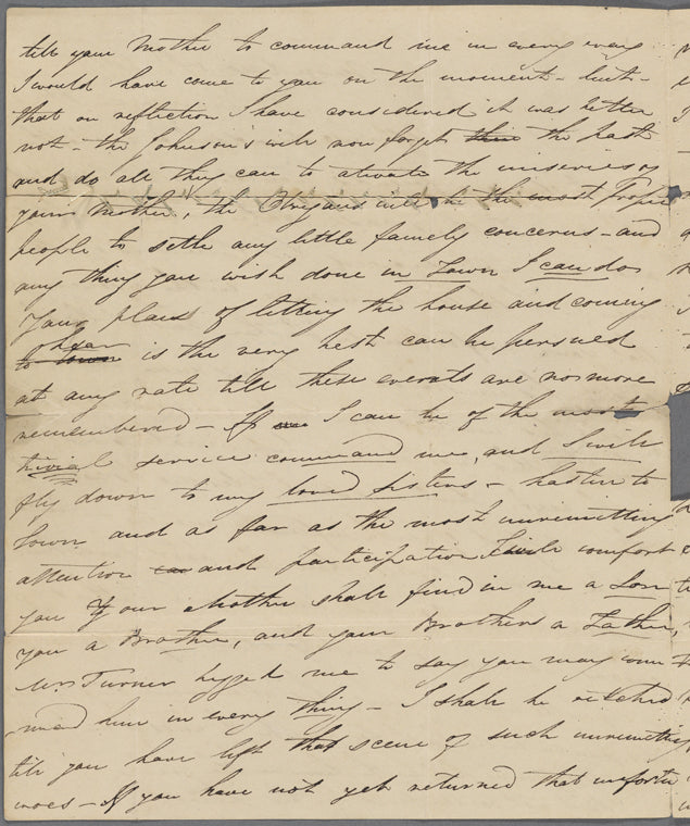Autograph letter signed to Augusta White, 17 February 1817