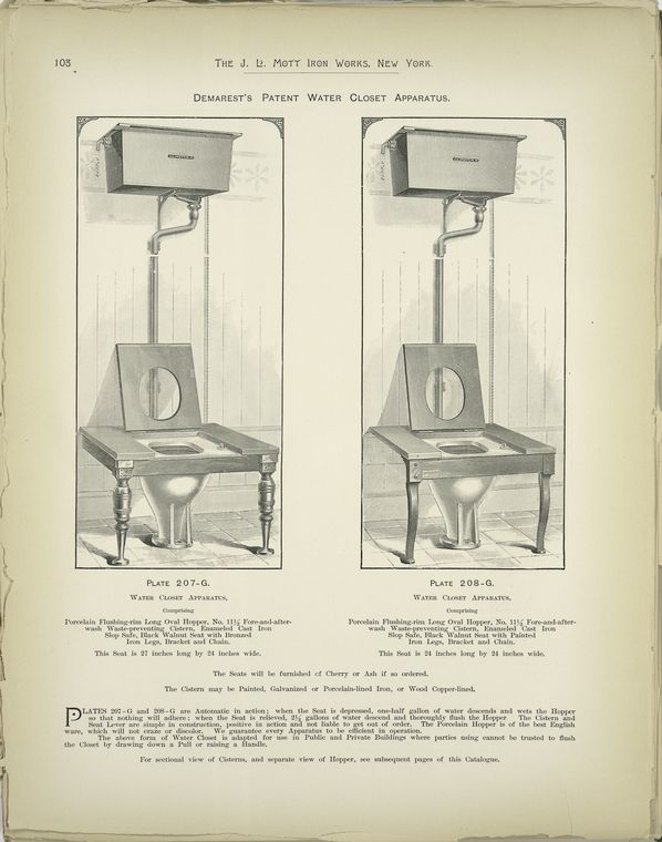 Demarest's Patent Water Closet Apparatus.