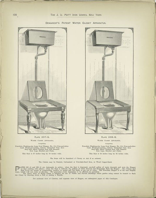 Demarest's Patent Water Closet Apparatus.