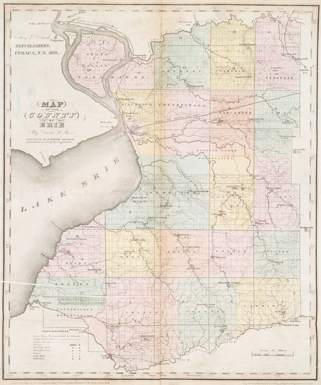 Map of the county of Erie