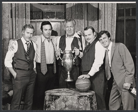 Bernie McInerney, Joseph Mascolo, Forrest Tucker, George Dzundza and Phillip R. Allen from the touring stage production That Championship Season