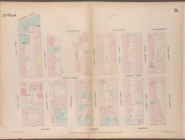 Map bounded by Greenwich Street, Barclay Street, College Place, West Broadway, Reade Street, Broadway, Vesey Street