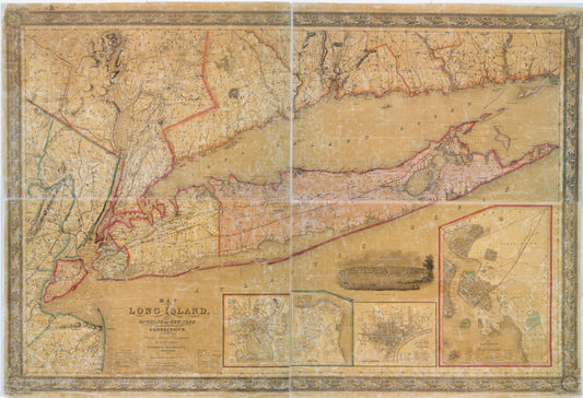 Map of Long Island with the environs of New-York and the southern part of Connecticut