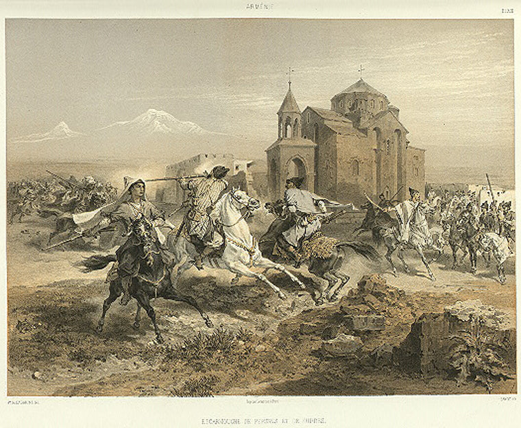 Armenie. Escarmouche de Persans et de Kurdes.