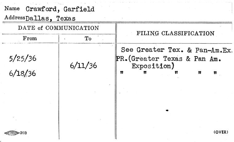 Crawford, Garfield