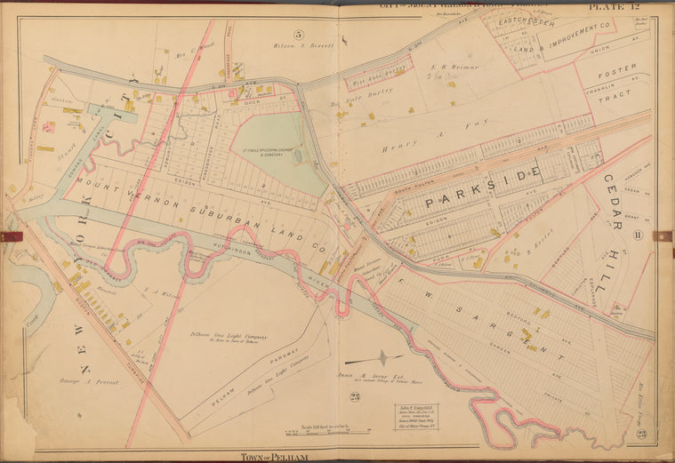 Mount Vernon, Double Page Plate No. 12 [Map bounded by S. 3rd Ave., Boston Turnpike, Fishers Lane]