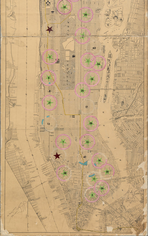 1907 Library map of Manhattan, City of New York