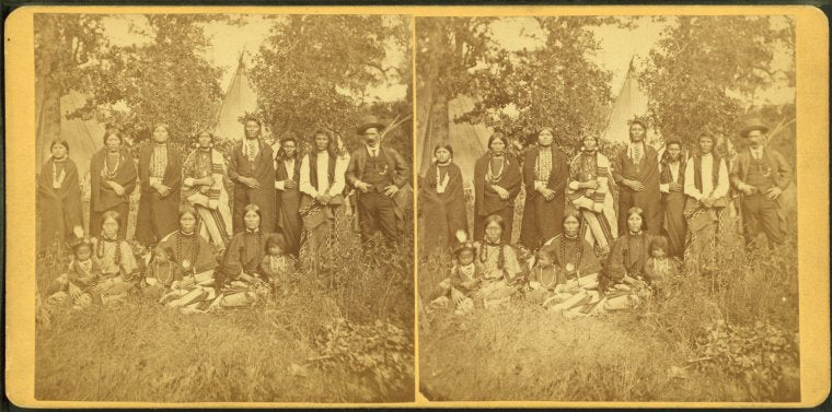 Interpreter and Nez Perce Indians.