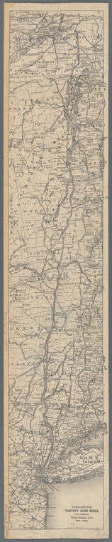 [Map of the Hudson River] prepared for Taintor's guide books: [showing the full length of the Hudson River from Monmouth County, N. J., to Montreal, Canada]