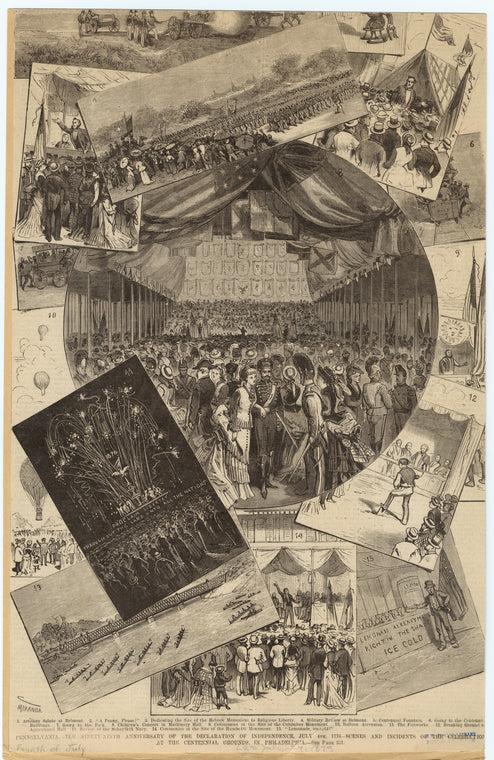 Pennsylvania -- the ninety-ninth anniversary of the Declaration of Independence, July 4, 1776 -- scenes and incidents of the celebration at the centennial grounds in Philadelphia