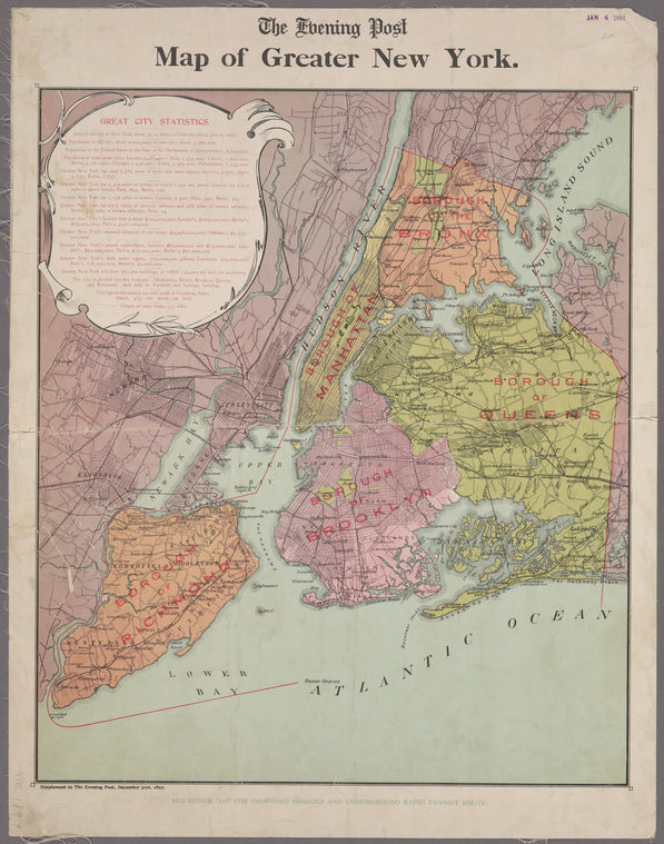Map of greater New York
