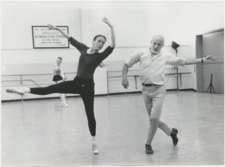 Allegra Kent and Jerome Robbins rehearsing his ballet, Dances at a Gathering