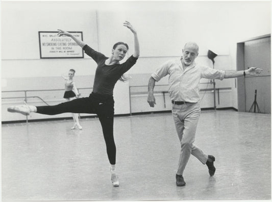 Allegra Kent and Jerome Robbins rehearsing his ballet, Dances at a Gathering