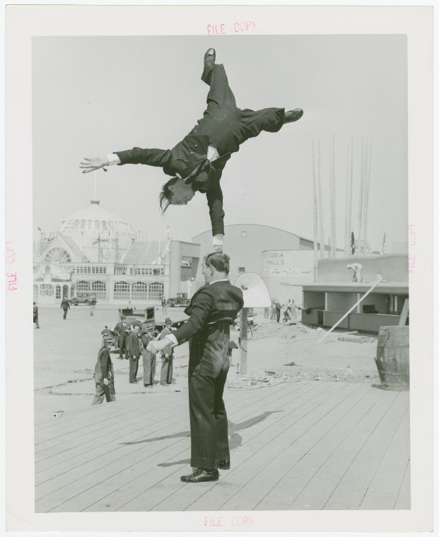 Amusements - Midway Activities - Two acrobats
