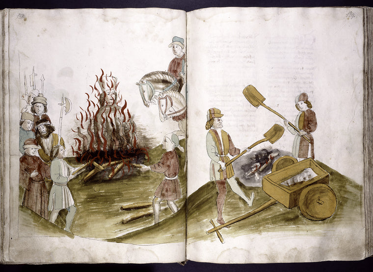 John Hus is burnt at the stake July 6, 1415, and his ashes are cast into the Rhine