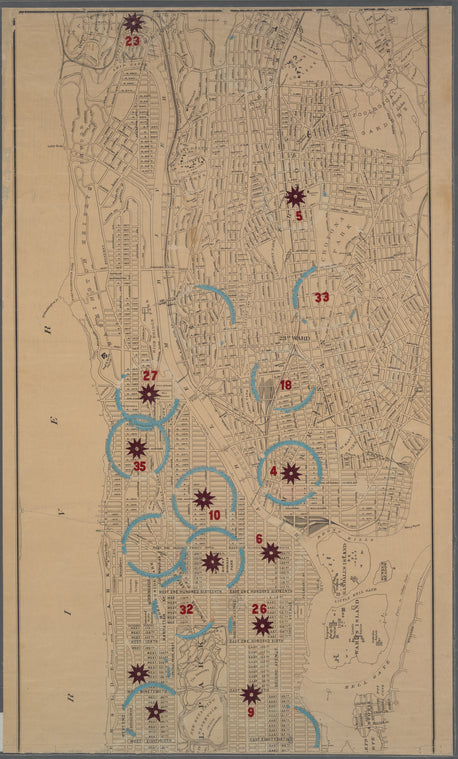 1905 Library map of Manhattan, City of New York