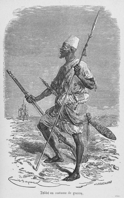 Talibé en costume de guerre.