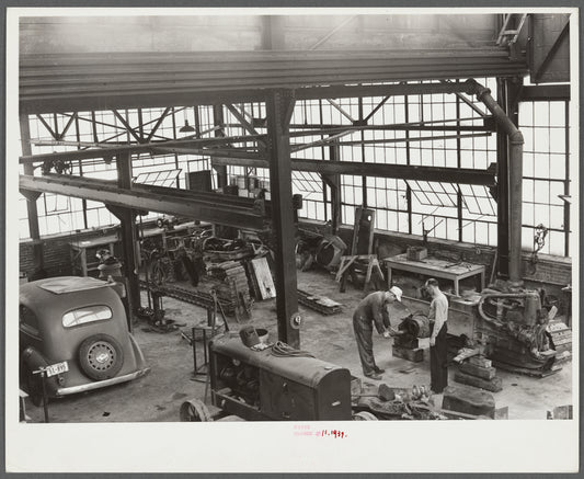 Interior of workshop, FSA (Farm Security Administration) warehouse depot. Atlanta, Georgia