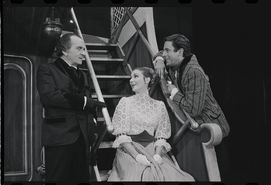 Martin Gabel, Inga Swenson and Fritz Weaver in the stage production Baker Street