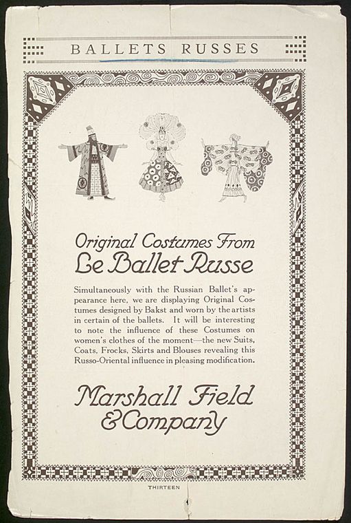 Ballets Russes (Diaghilev), American tour, 1915-1916.