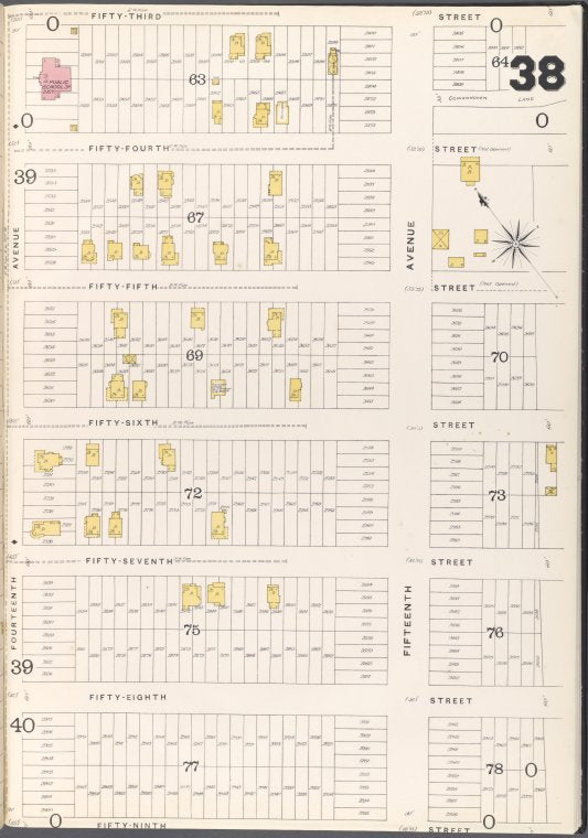 Brooklyn Vol. A Plate No. 38 [Map bounded by 14th Ave., 53rd St., 59th St.]