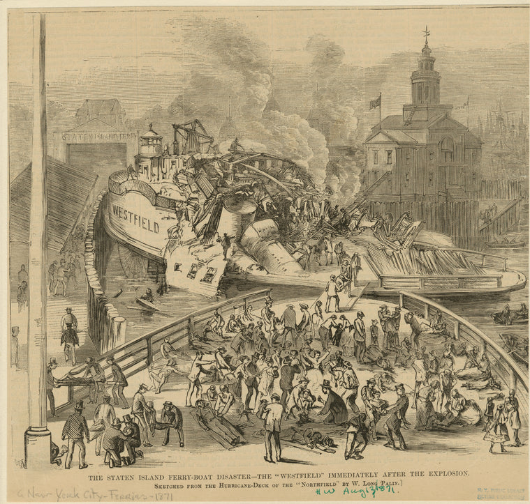The Staten Island ferry-boat disaster--the "Westfield" immediately after the explosion