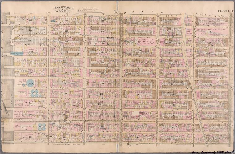 Plate 15: Bounded by W. 52nd Street, Sixth Avenue, W. 40th Street, and (Hudson River) Twelfth Avenue
