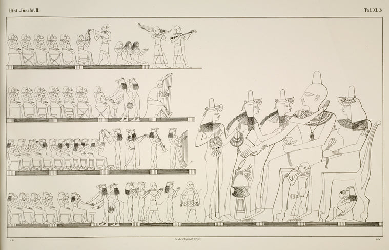 Darstellungen und Inschriften aus dem Grabe des Thebanischen Priesters Neferhotep, ausgenommen Taf. 40 b, welche Darstellung einem andern Thebanischen Grabe angehört.
