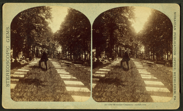 Old Moravian Cemetery, middle row.