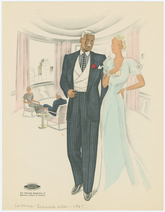 Couple wearing formal dress.