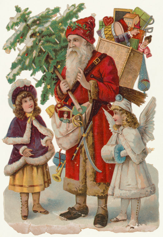 Die cut Santa Claus figure