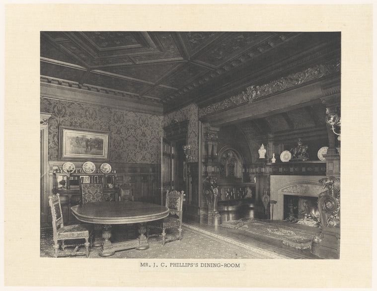 Dining room in the J.C. Philips House in Boston