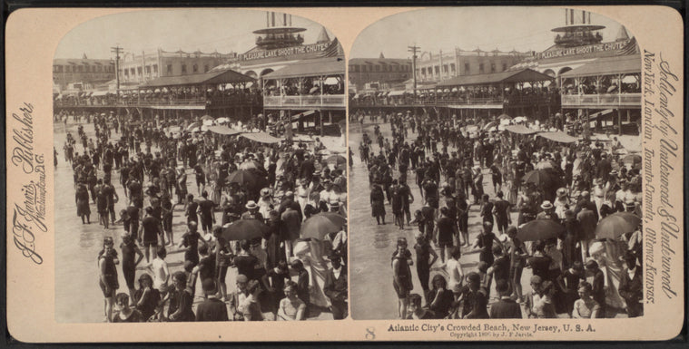 Atlantic City's Crowded Beach, New Jersey, U. S. A.